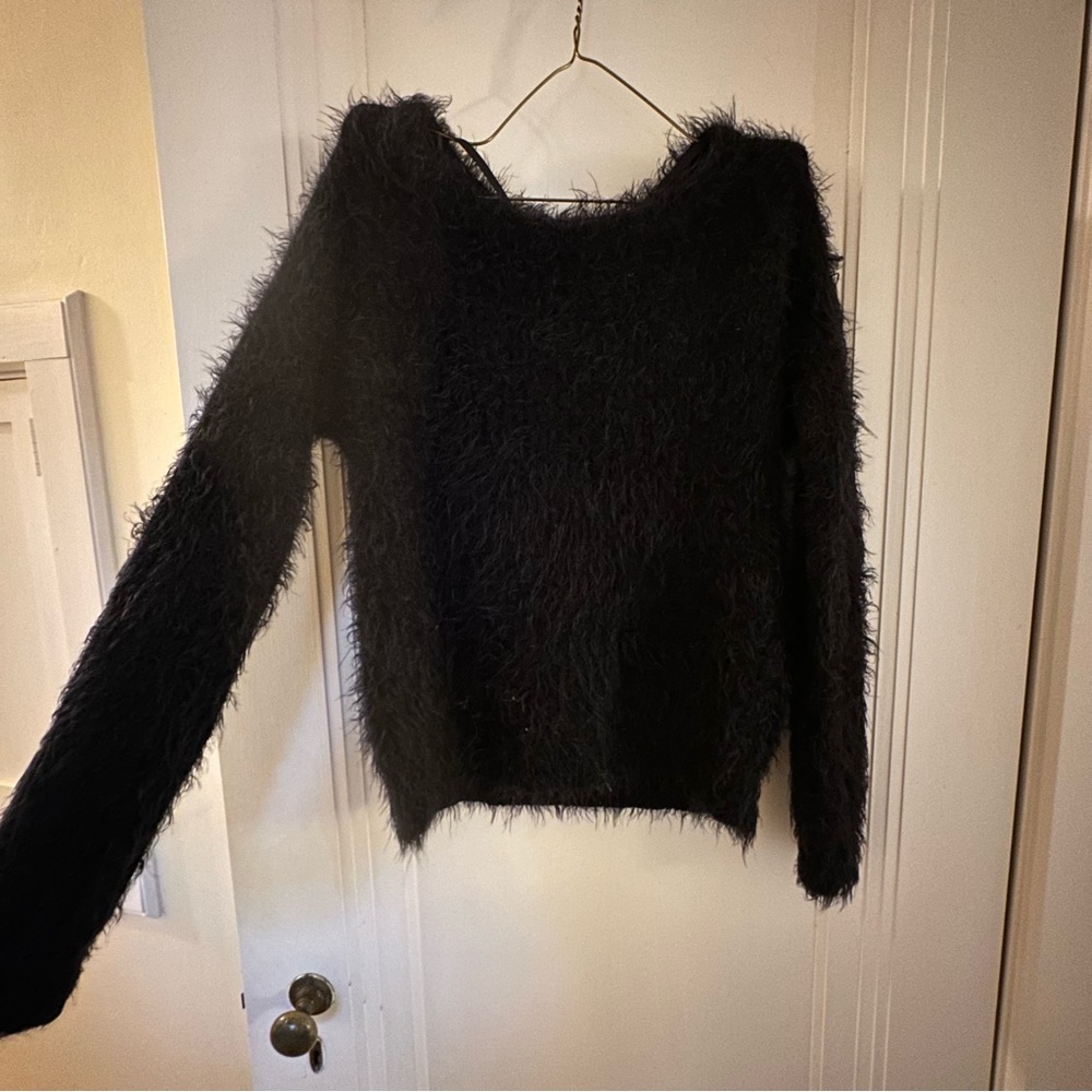Fuzzy Black Sweater